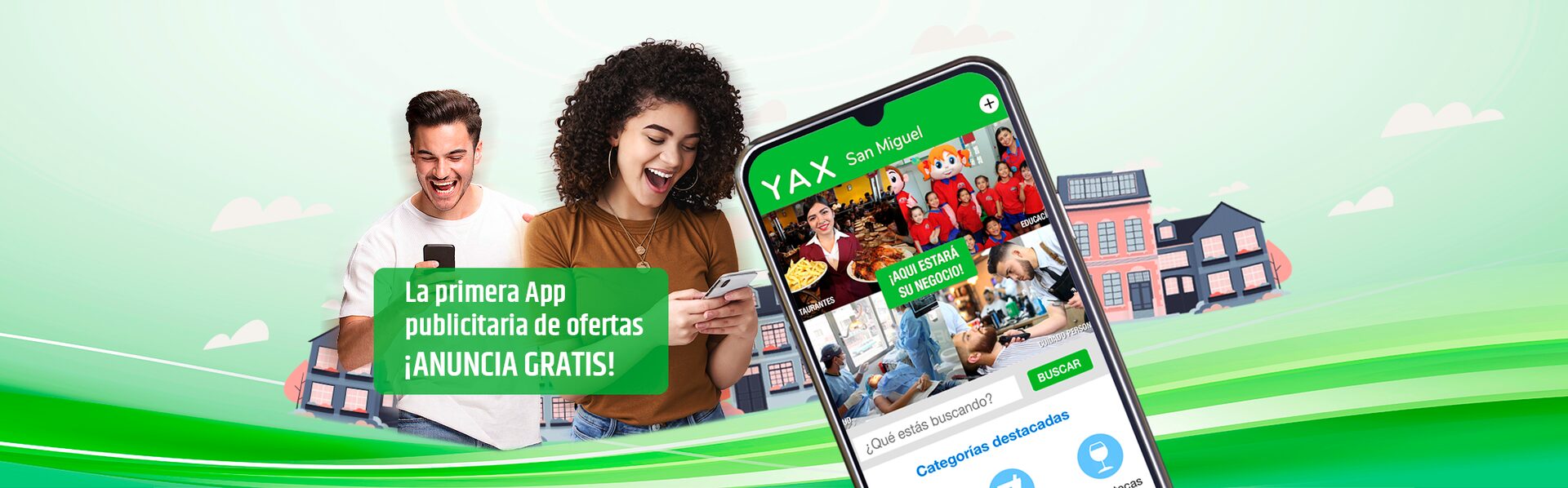 Personas usando la app YAX